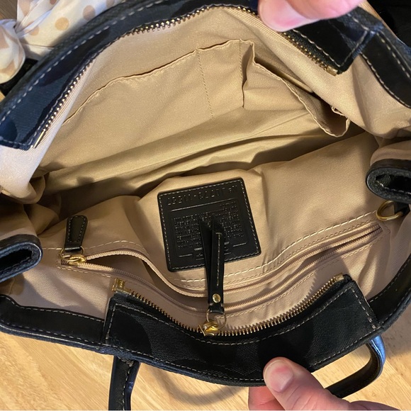 Coach Madeline Handbag Black and Gold - Picture 3 of 8